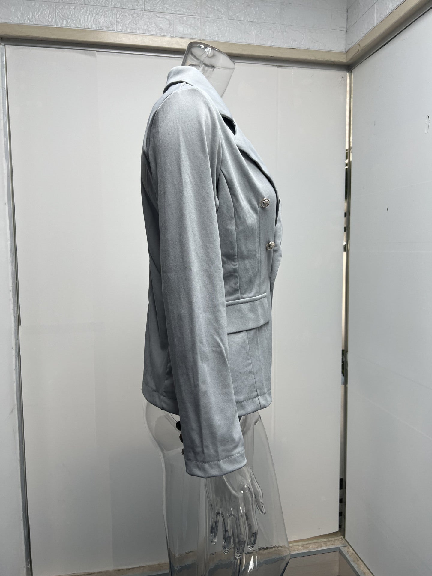 Women Long Sleeve Buttons Blazer 42