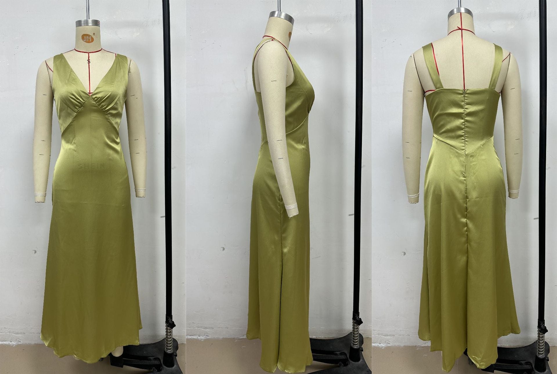 Women Dress Solid V-Neck Sexy Dress 9