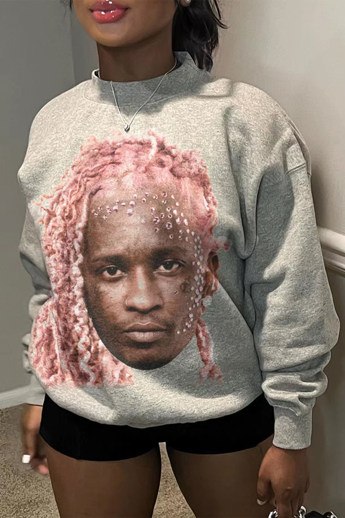 Women American Printed Round Neck Top