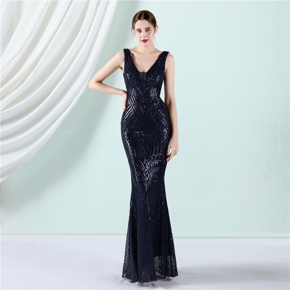 Long Sequins Plus Size Beauty Formal Party Evening Dress 10