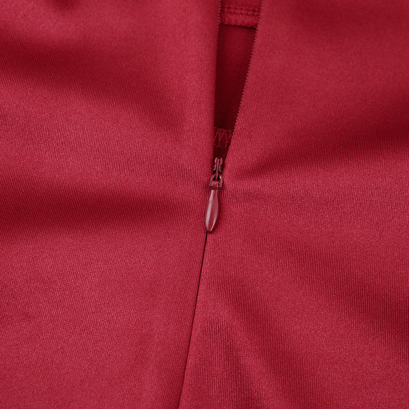 Solid Color Strap Mini Party Dress Cocktail Dress 21