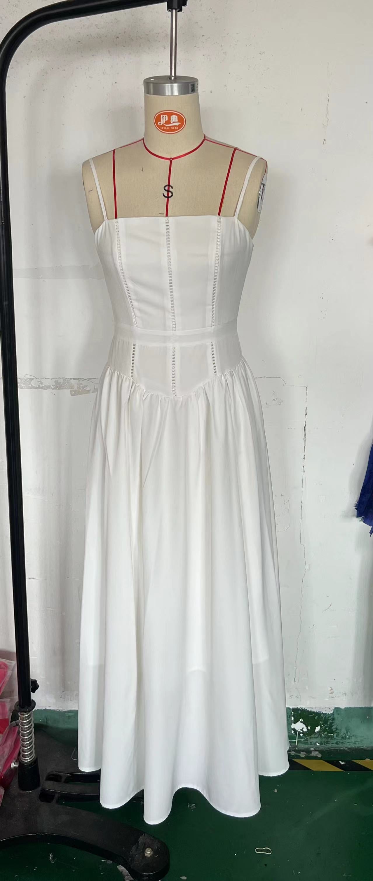 Women summer suspender sleeveless print dress 8