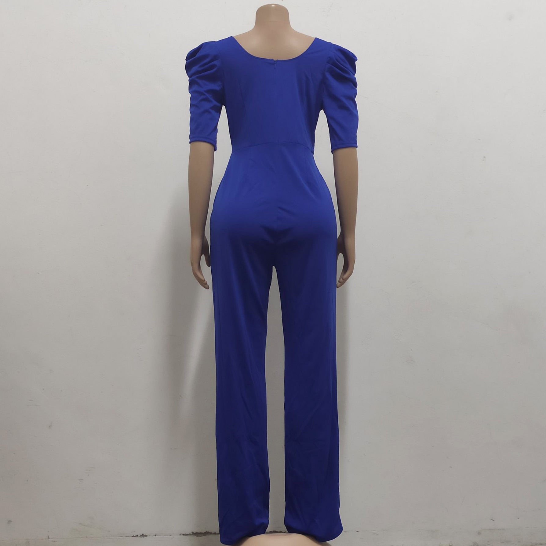 Sexy Fashion Solid Color Three-Quarter Sleeve V-Neck Jumpsuit Women's Clothing 20