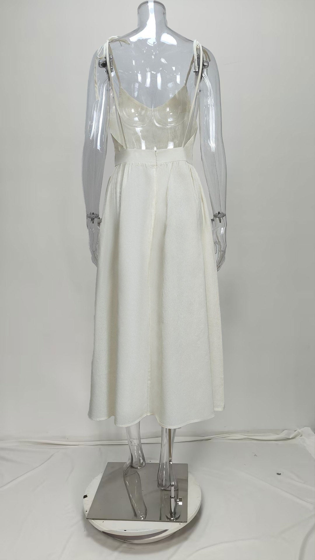 Women Spring elegant sexy Lace-Up Backless suspender dress 25