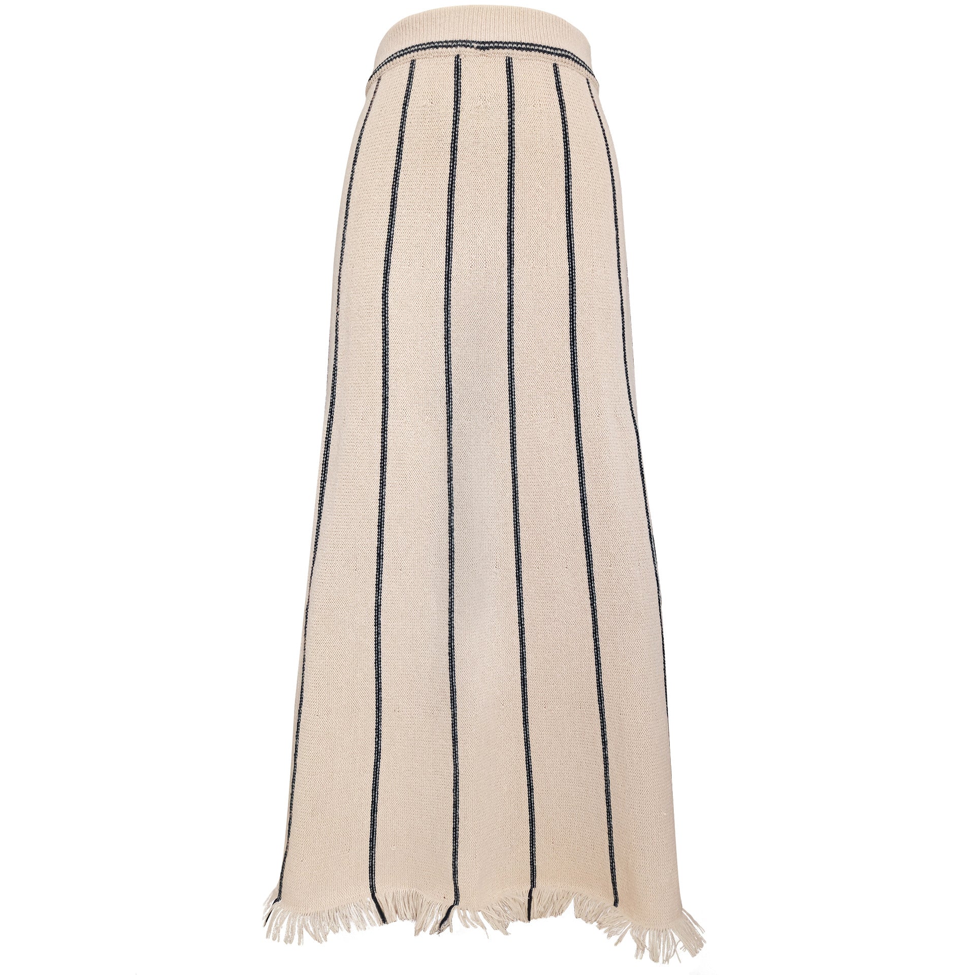 Women's Striped Fringed Knitting Skirt 18
