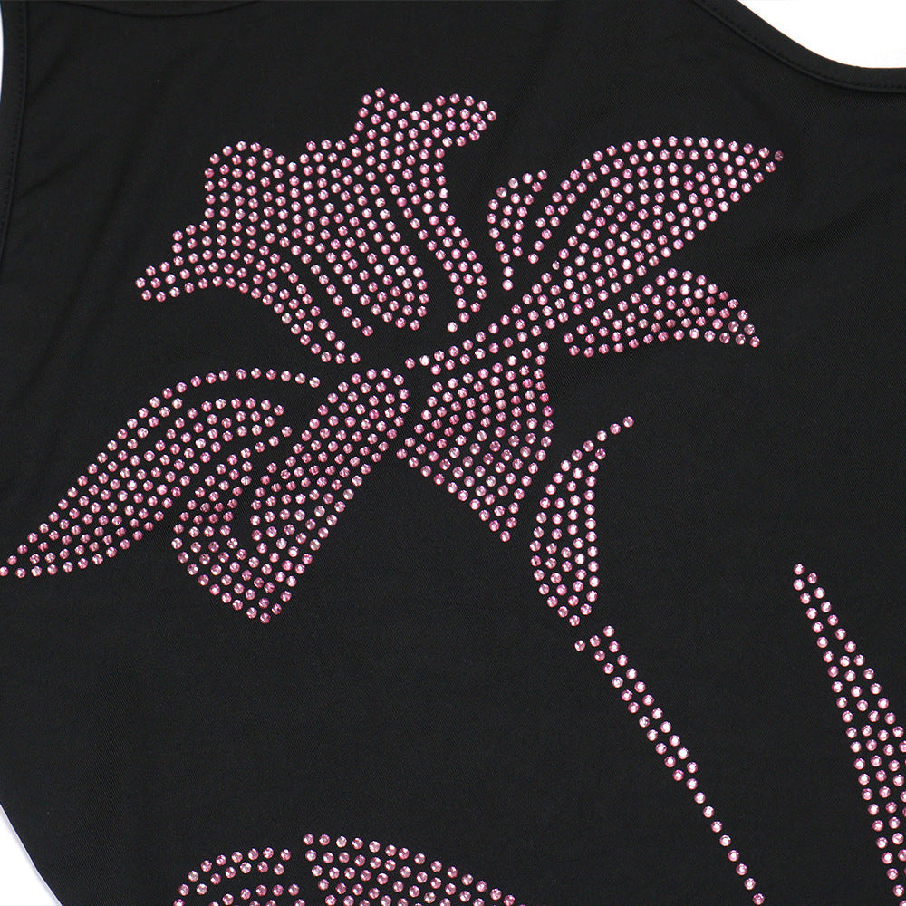 Women Beaded Sexy Bodycon Sleeveless Mini Dress 16