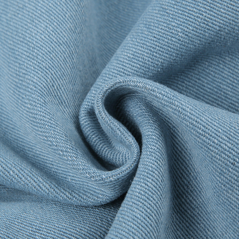 Street Ripped Pocket Patchwork Denim Straight-Leg Pants 20