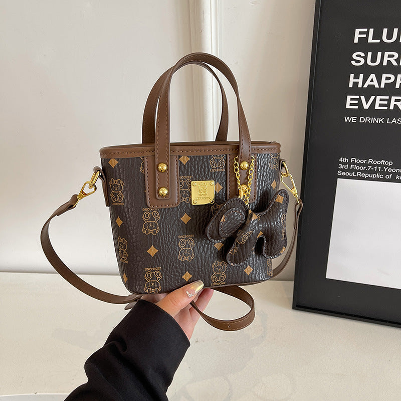 Women Popular Handbags Single Shoulder Bag Printed Bucket Bag Crossbody Bag 22