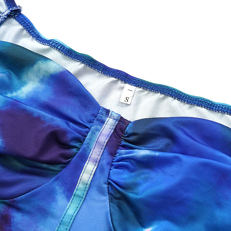 Women Printed Cropped Top and Skirt Two-Piece Set 9