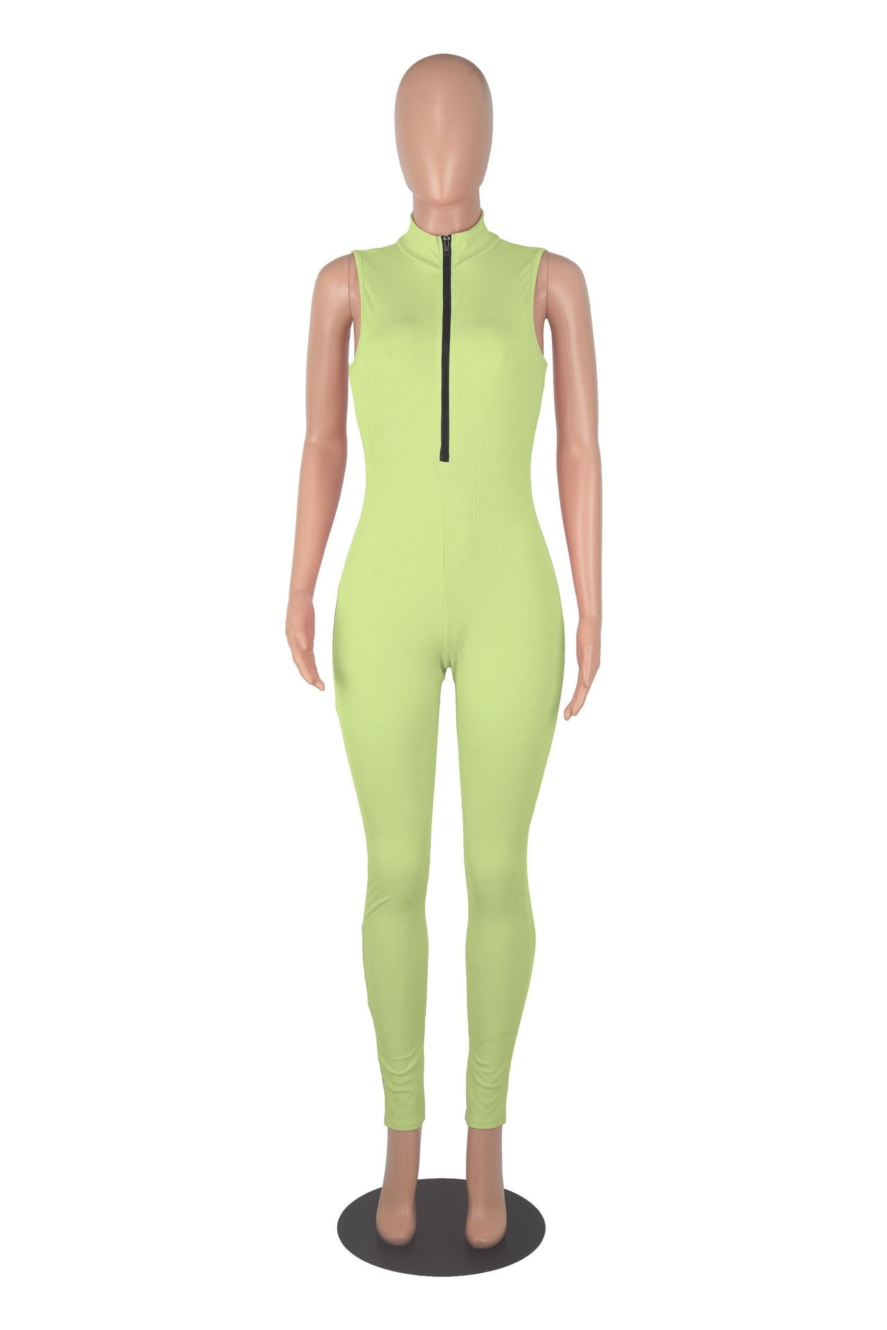 Women stretch zipper Jumpsuit 41