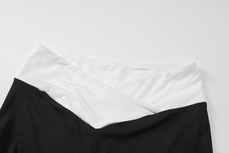 Women's Summer Fashion Solid Color Sleeveless Yoga Sports Tank Top Leggings Two Piece Set 9