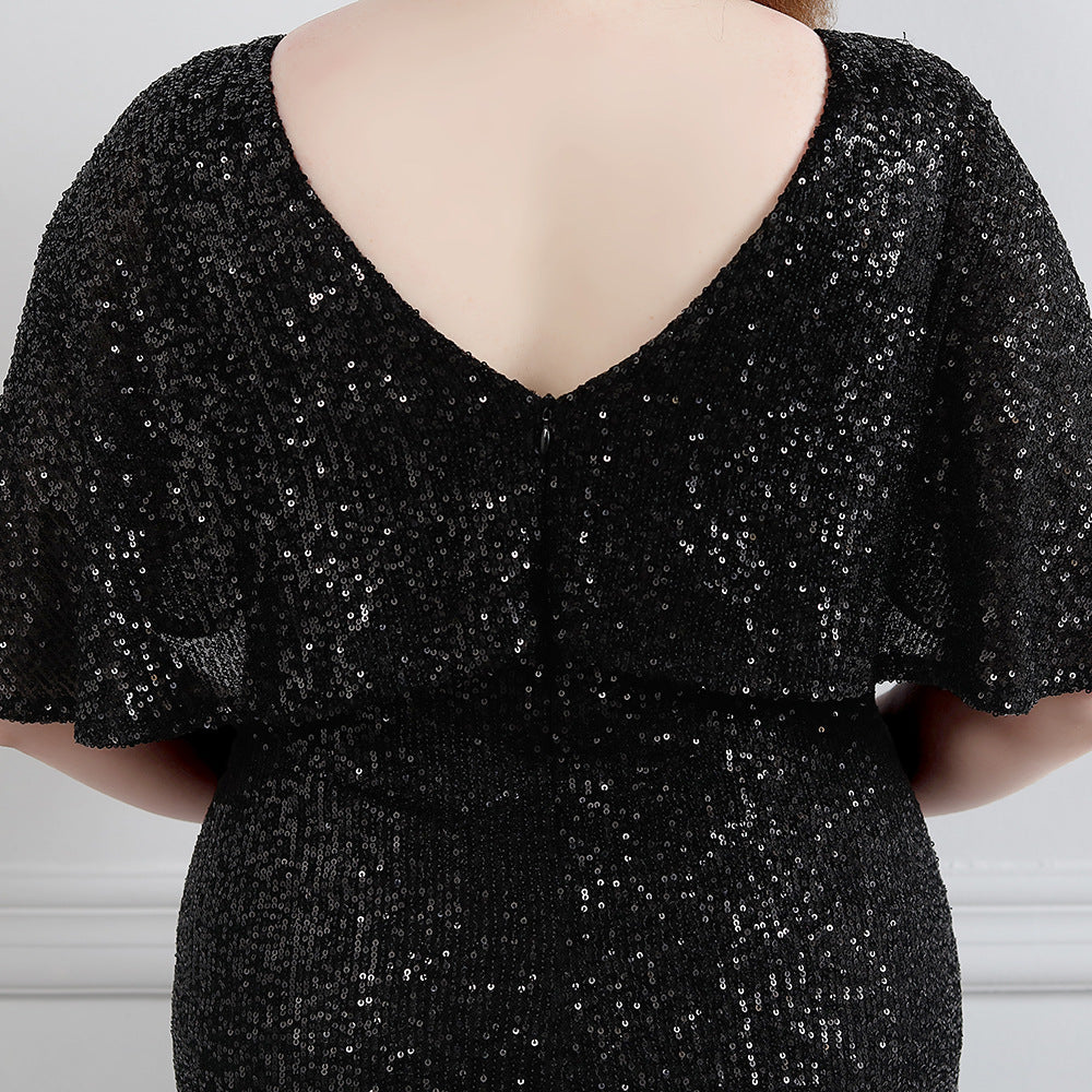 Spring and Summer Plus-Size Long Sequin Formal Party Evening Dress 25