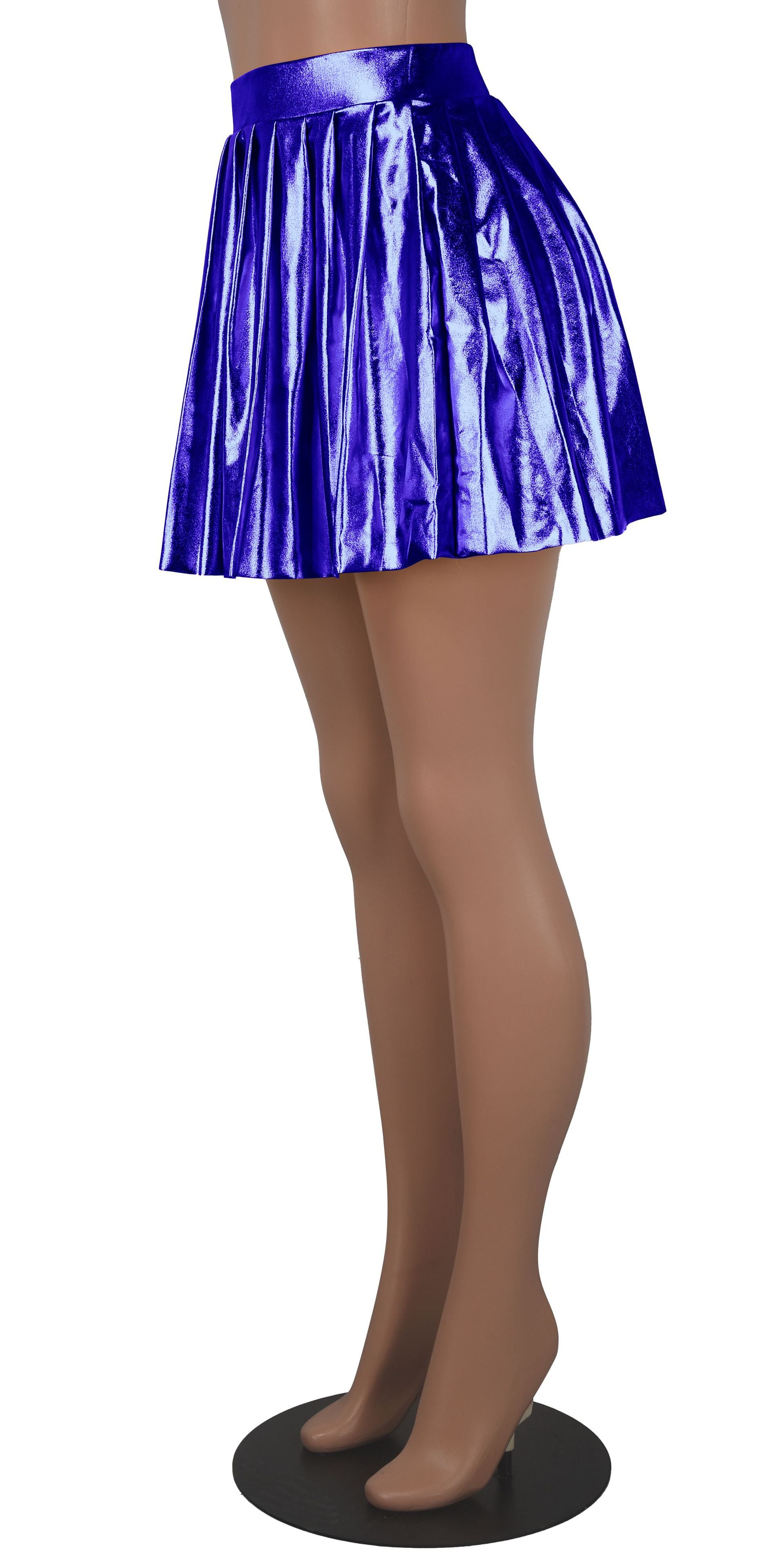 Women's Fashion Sexy Shiny Pleated Skirt For Women 22