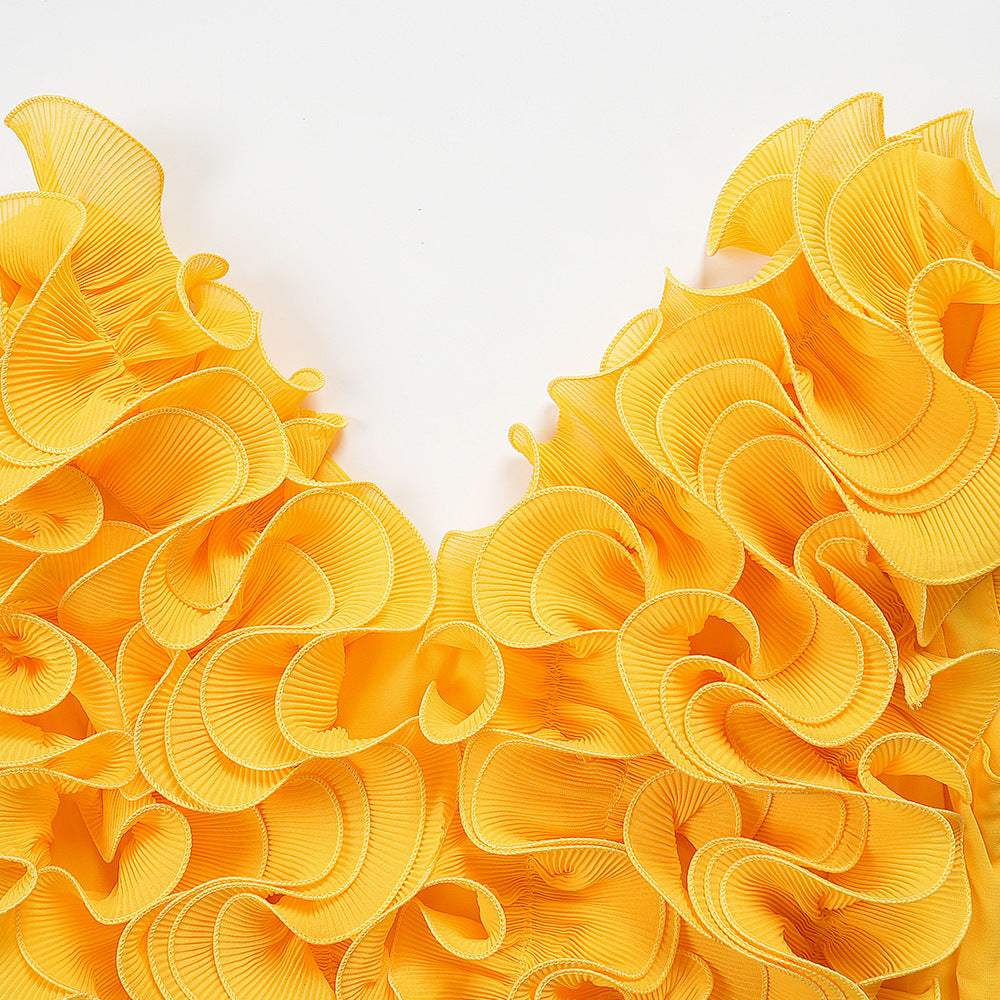 Women's African Plus Size Floral Sleeveless High Waist Pleated Gown Chic Dress 15