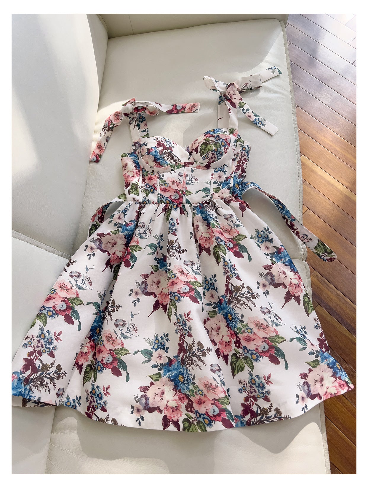 Women summer Strapless suspender dress 7