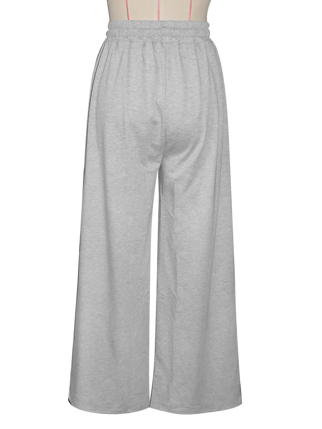 Women Casual side stripe wide leg pants 7