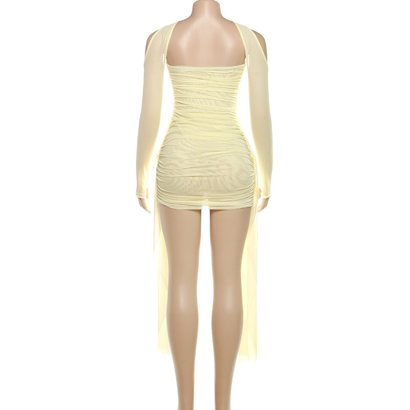 Women Halter Neck Strapless Bodycon Mini Dress 9