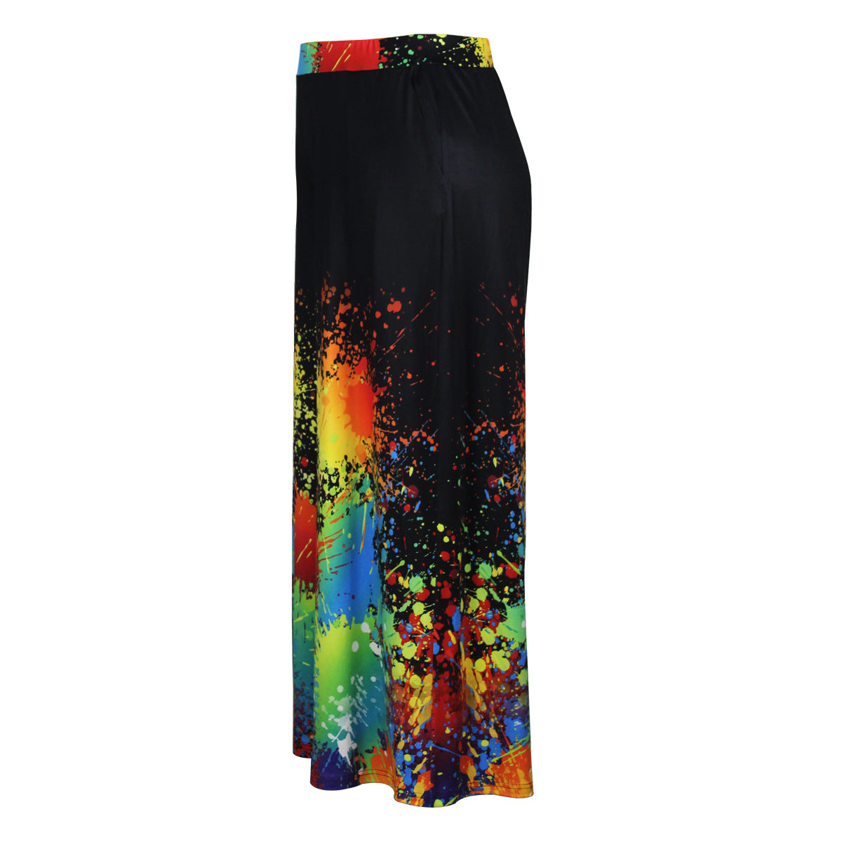 Plus Size Women Printed Casual Wide Leg Pants 4