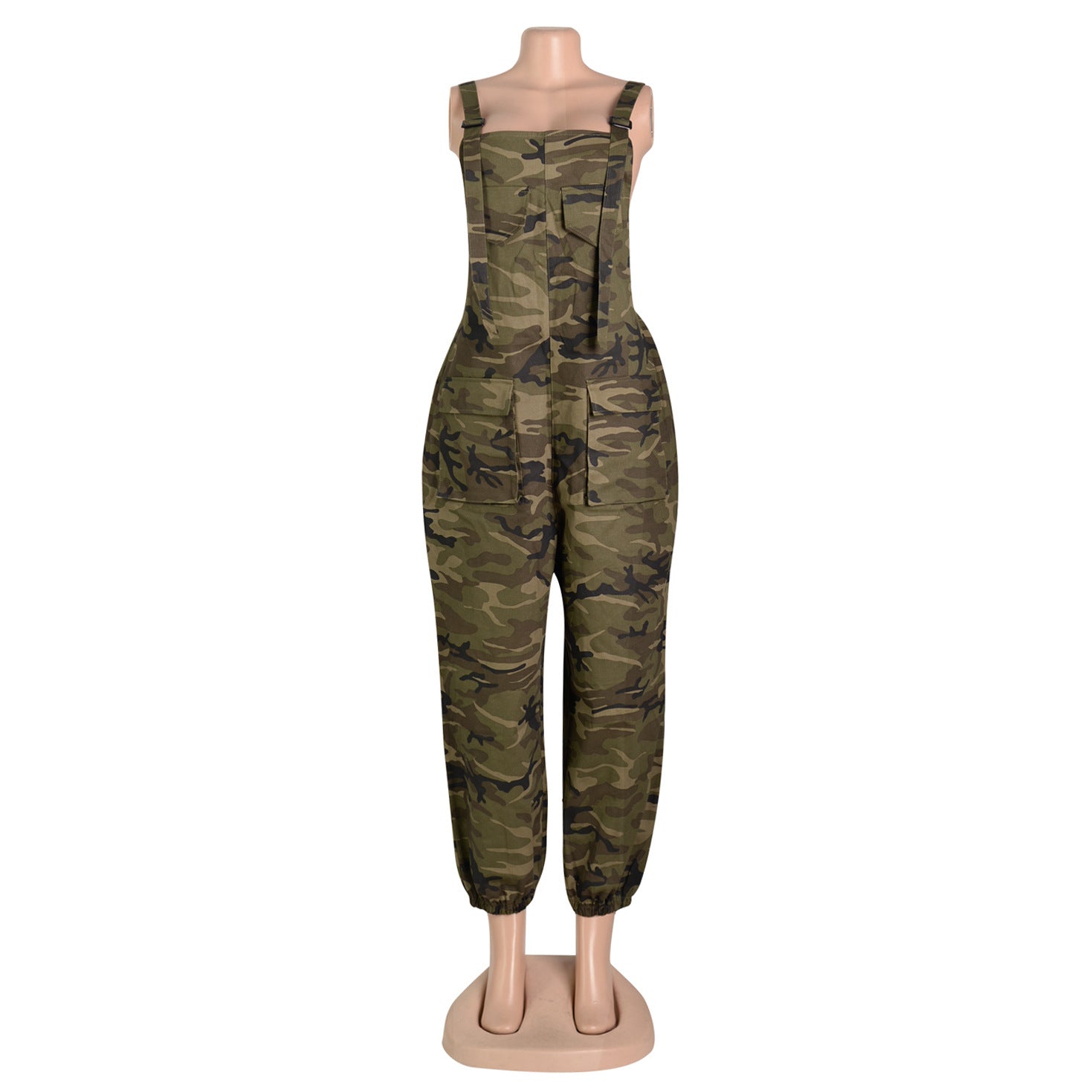 Suspenders Cargo Pants Hip Hop Loose Camouflage Plus Size Jumpsuit Fall 10