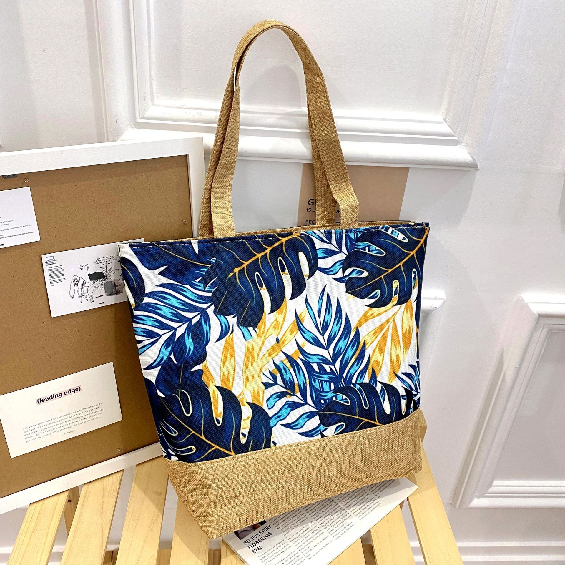 Fashion Canvas Bag Ladies Shoulder Bag Tote Bag Large Capacity One Shoulder Hand Shopping Bags 28