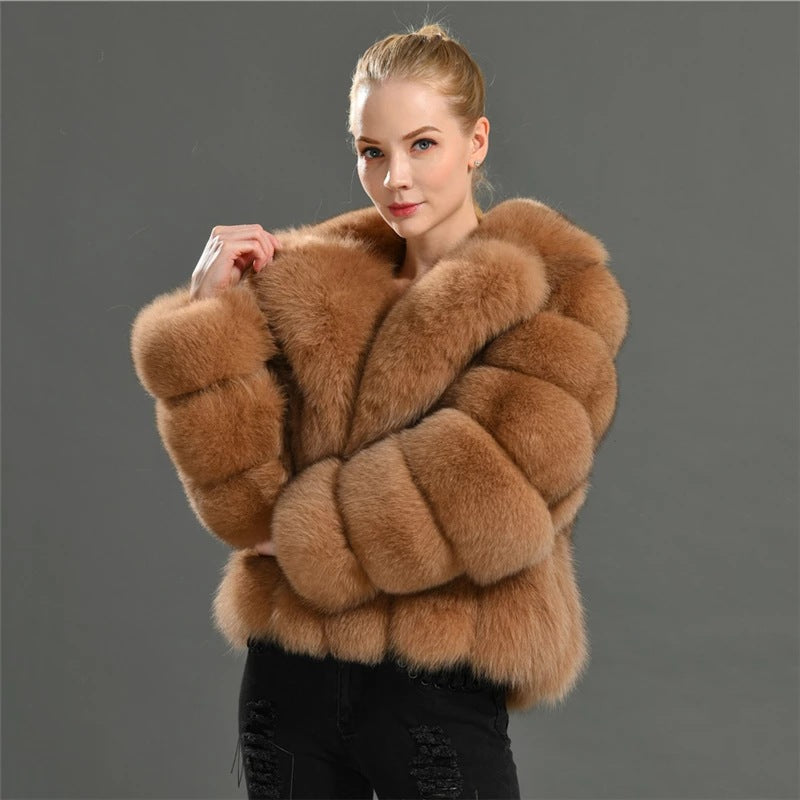 Fur coat women's autumn winter faux fur coat 9