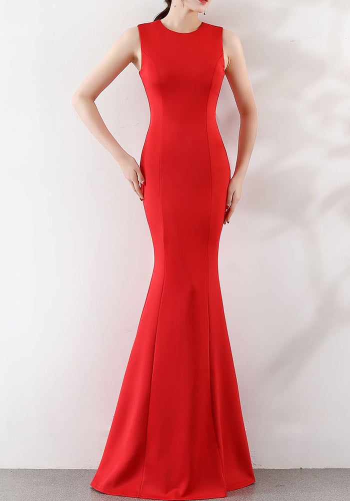 Bridal Wedding Long Formal Party Elegant Fishtail Engagement Evening Dress