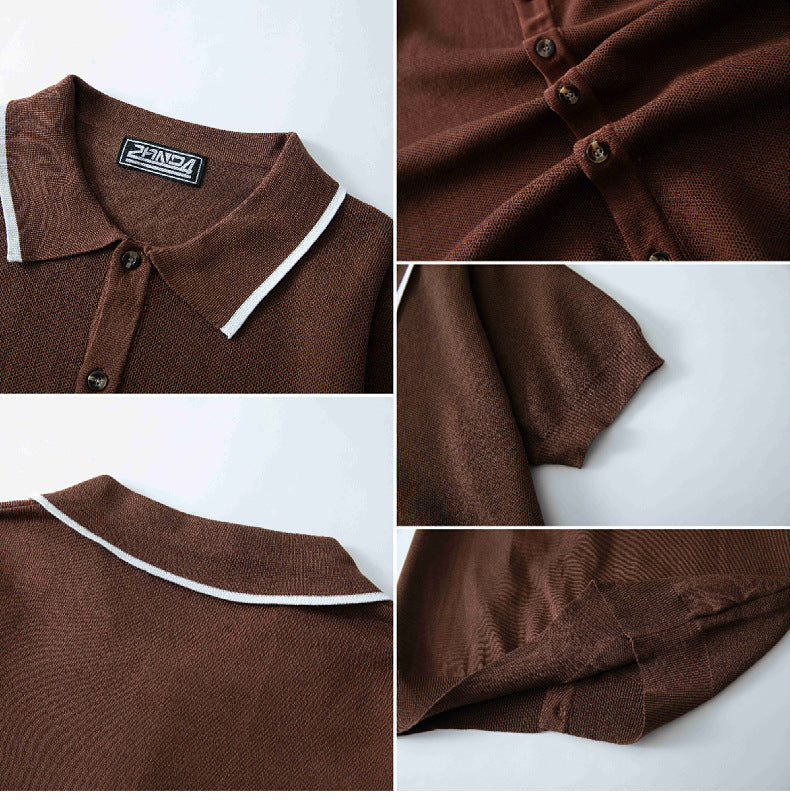 Men's Summer Short-sleeved Polo T-shirt 15