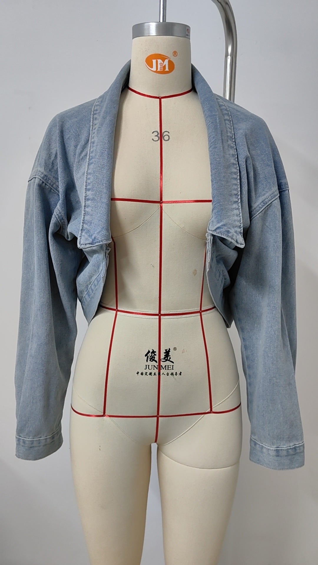 Women's Loose Long-Sleeved Rivet Denim Jacket Tops 10