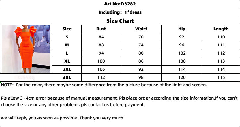 Women Chic Career Square Neck Ruffle Sleeve Party Dress 11