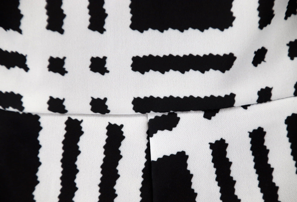 Fashionable Spring Turndown Collar Slim Puff Sleeve Women's Plaid Print Jumpsuit 24