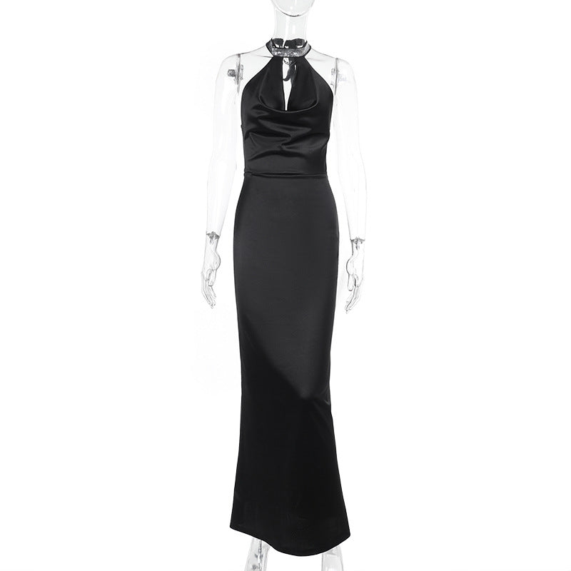 Women Spring Sexy Diamond Chain Dress 8