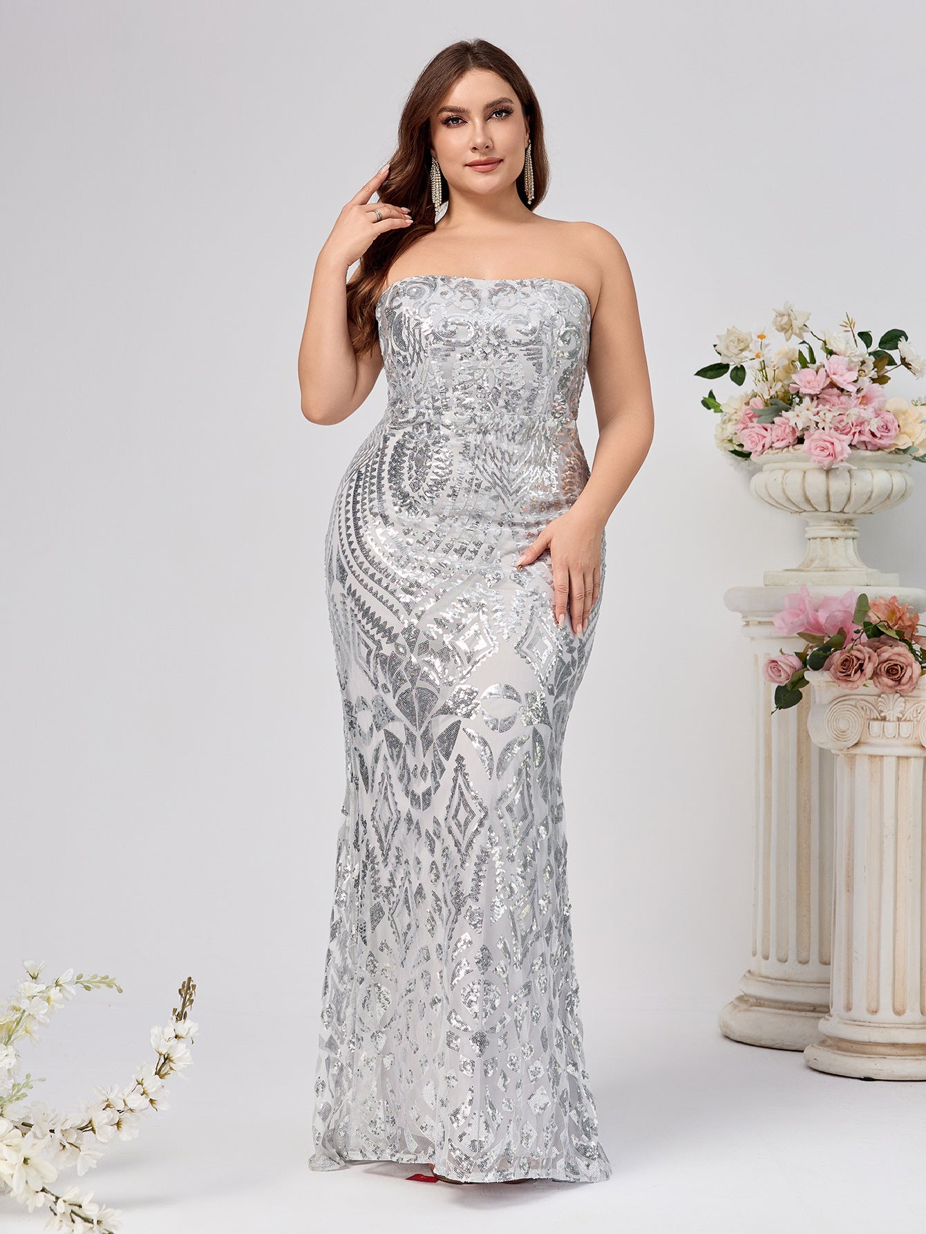 Women Sexy Strapless Sleeveless Dress 6