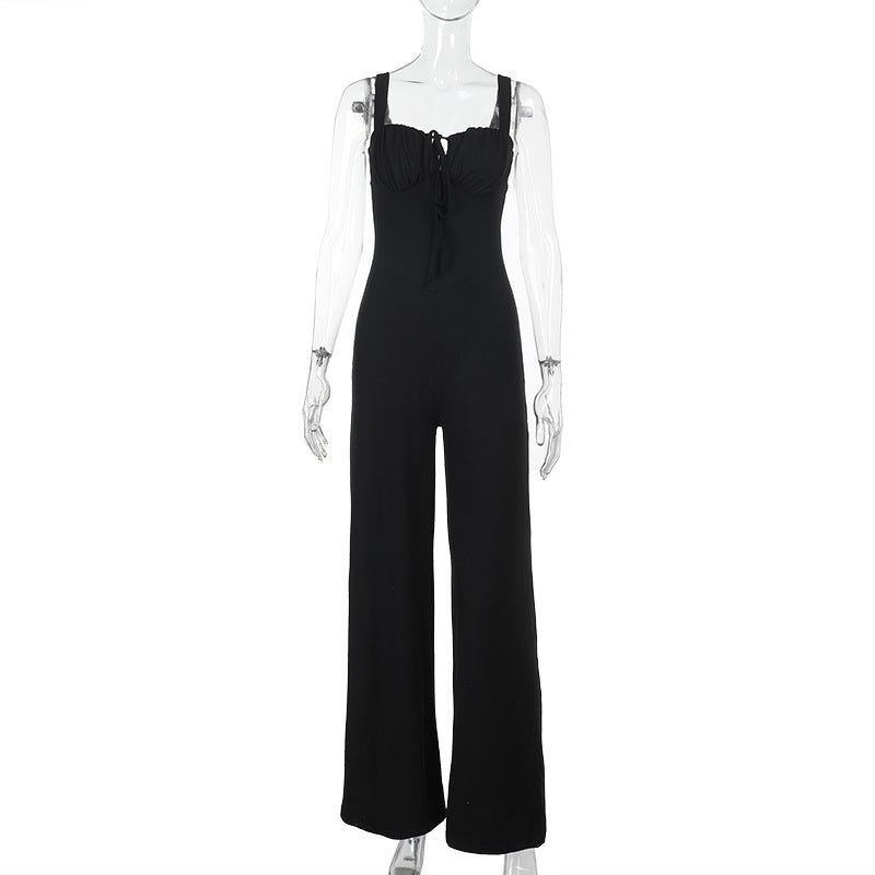 Women's Sexy Lace-Up V-Neck Jumpsuit 8