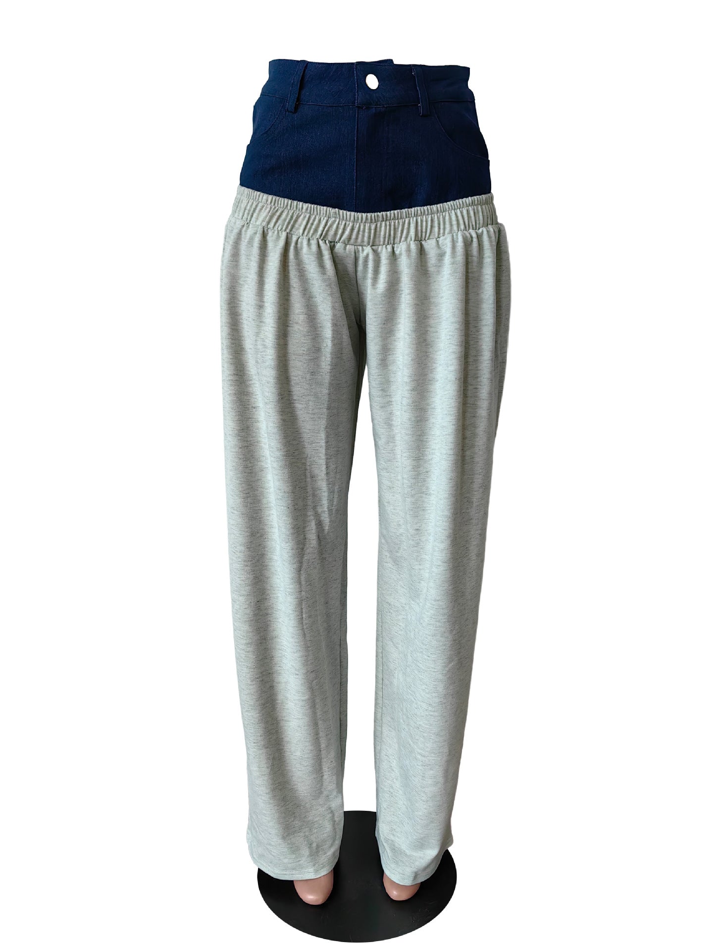 Spring New Casual Denim Patchwork Straight Pants 11