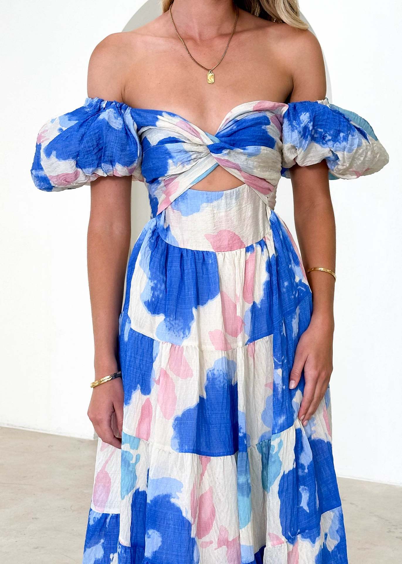 Women Printed Puff Sleeve Dress 40