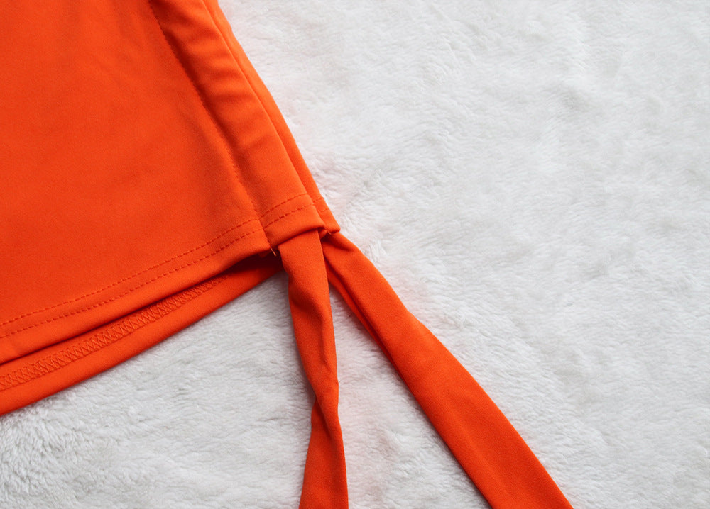 Plus Size Women Solid Round Neck Irregular Top 10