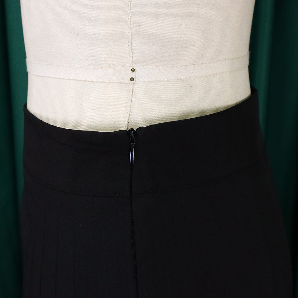 Ladies Summer Fashion Chic Pleated Pants High Waist Wide Leg Pants 23