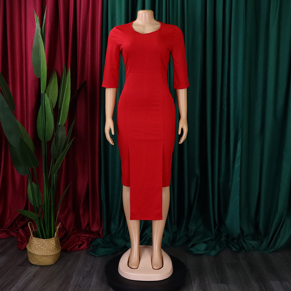 Ladies Fashion Chic Tonol Office Bodycon African Dress 17