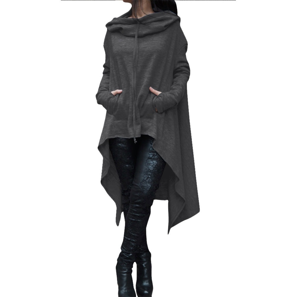 WomenSolid Casual Long Hoodies 22