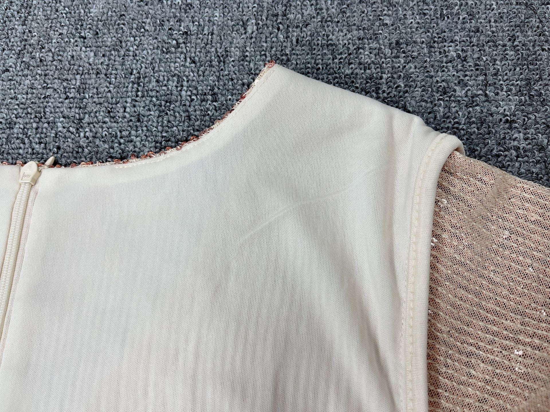 Shiny Sequin Short Sleeve V Neck Elegant Plus Size Party Dress 14