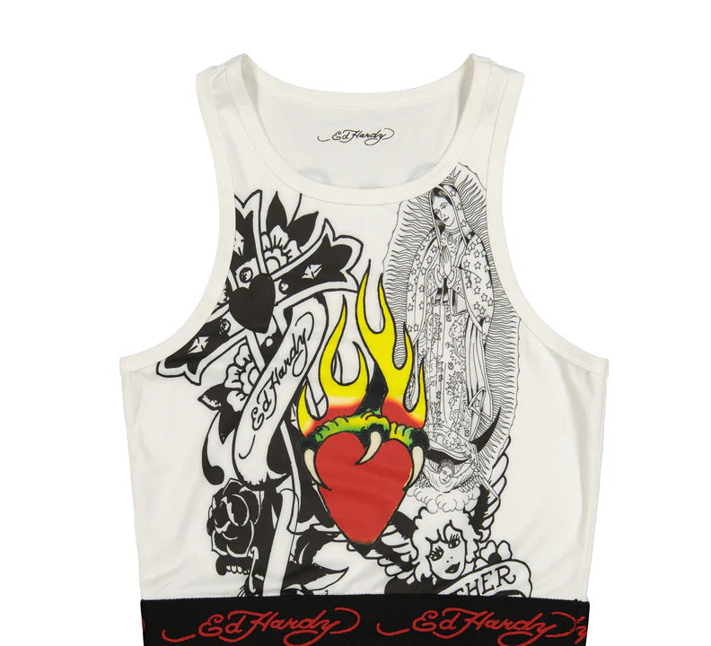 Fashion Print Vest Shorts Set 19