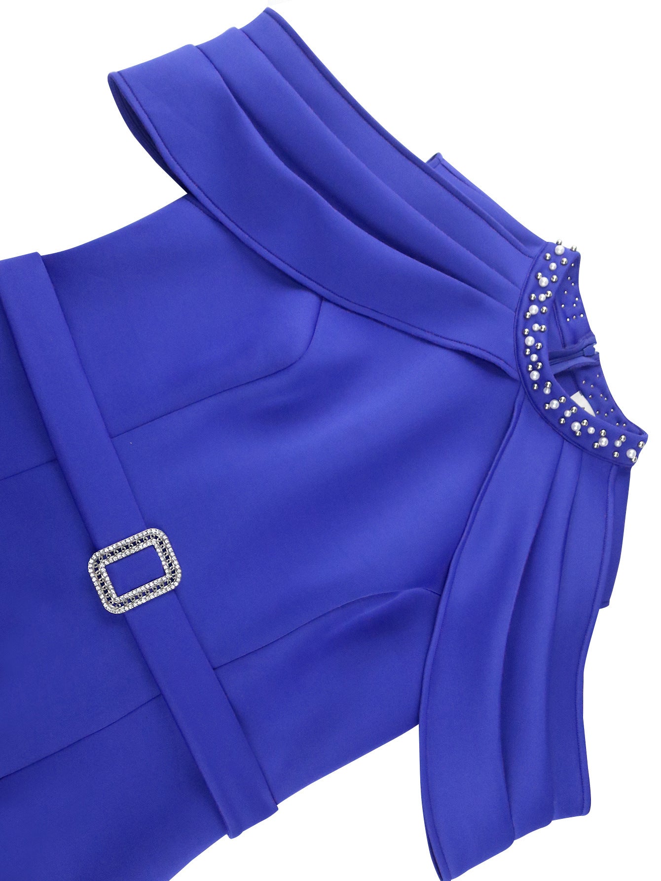 Spring Summer Cutout-Shoulder Half High-Neck Elegant Bodycon Dress 12