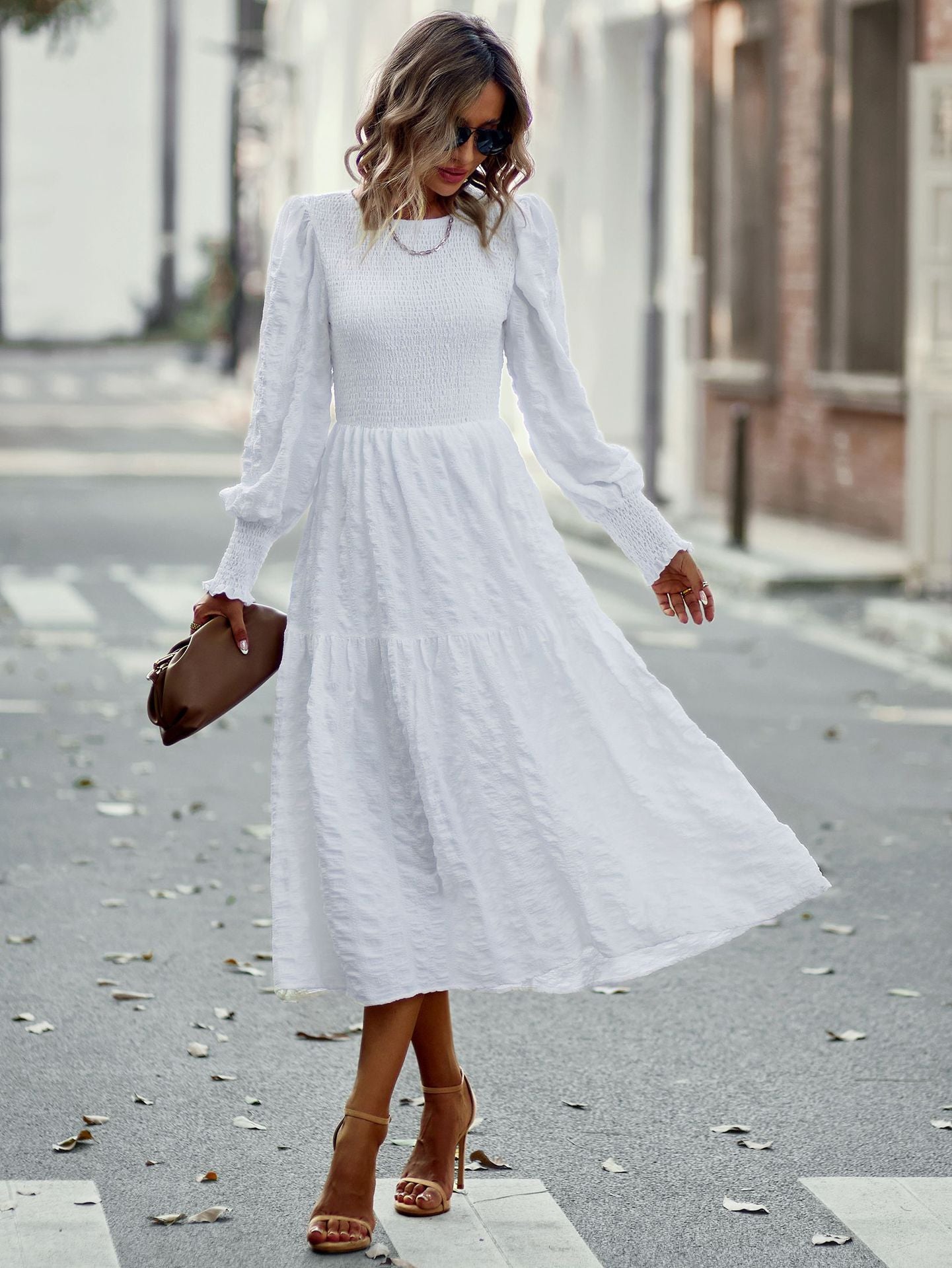 Women Long Sleeve Midi Dress 10