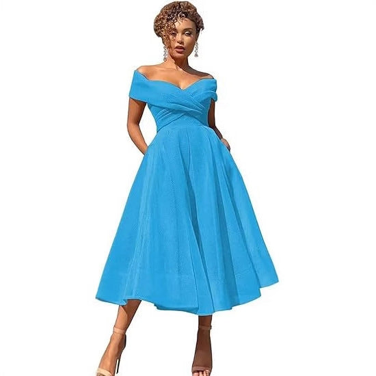 Women Sexy Off-Shoulder Dress（Processing time need 3-6 days） 20