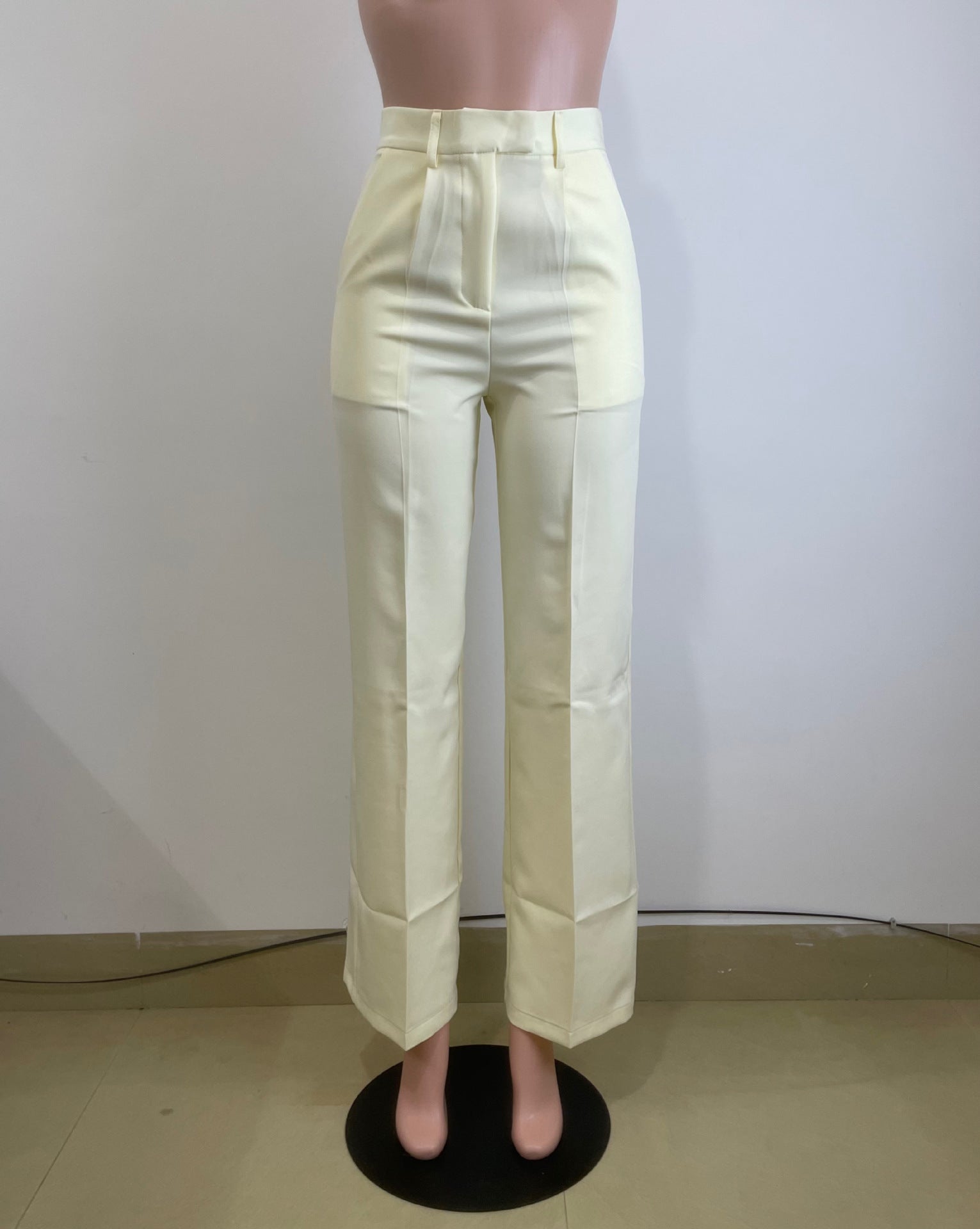 Women's Spring Autumn Winter High Waist Straight Wide Leg Casual Pants 26