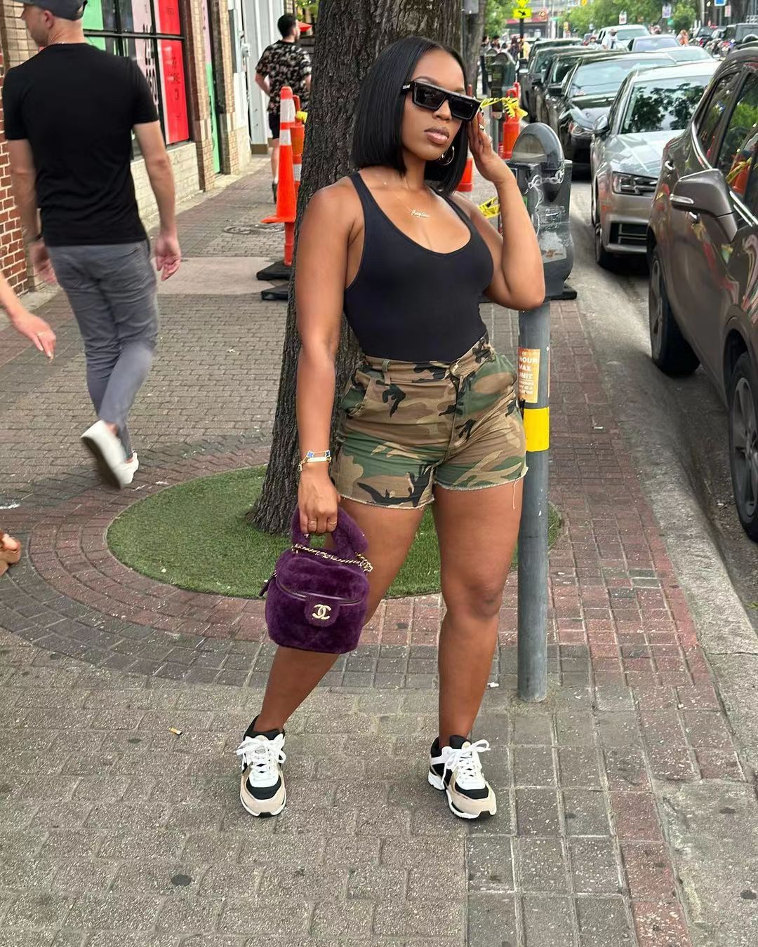 Spring Summer Women's Camouflage Cargo Shorts