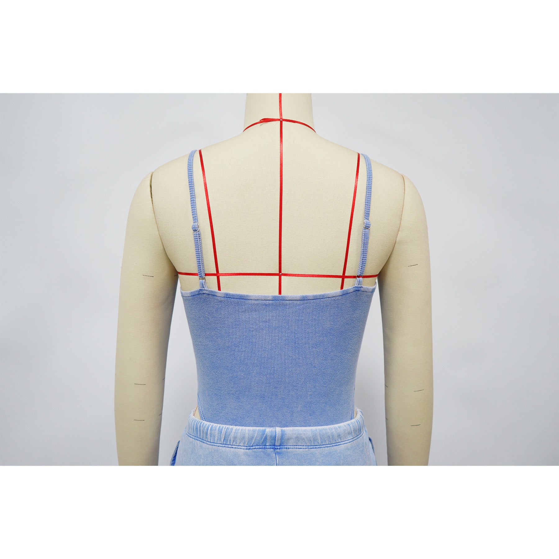 Women Sexy Cotton Washed Strapless Top and Pant Two-Piece Set 37