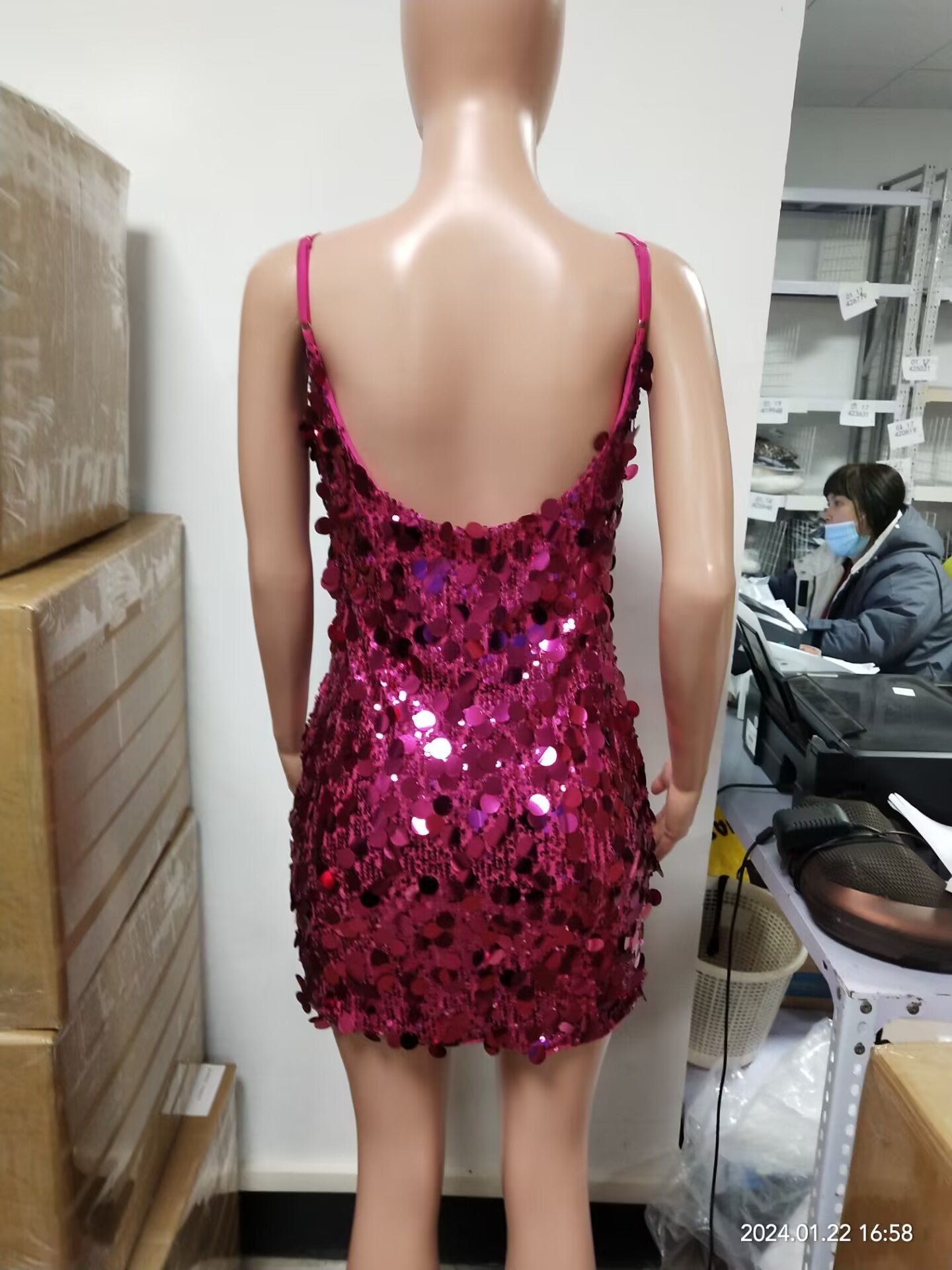 Women's Strap Sexy Low Back Dress 8