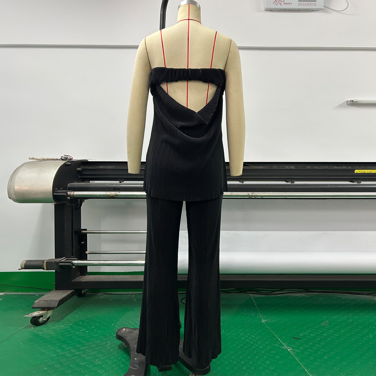 Women Sexy Strapless Top and Casual Pants Two-piece Set 11