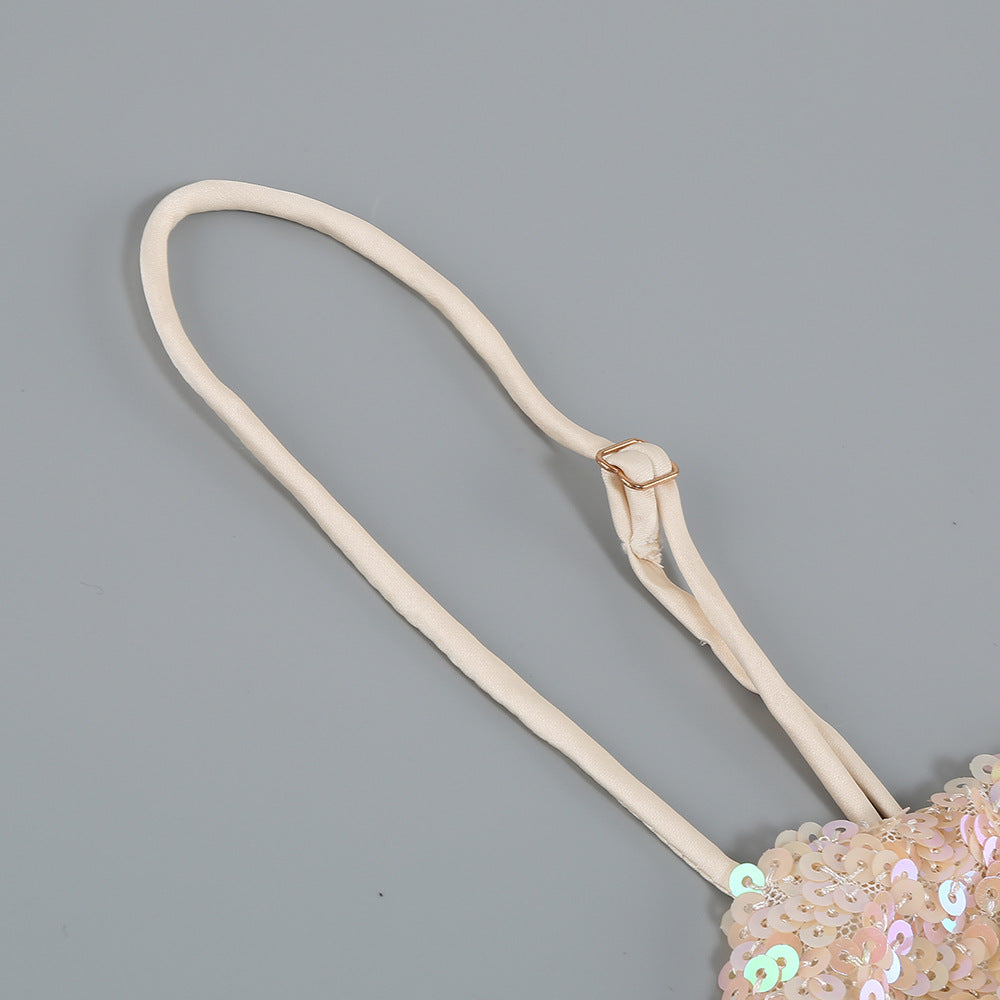 Women halter v-neck sexy sequin formal party Evening Dress 14